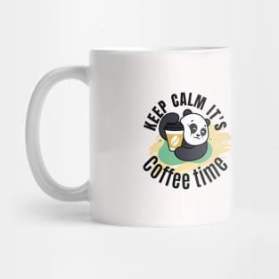 Panda Hugging Coffee. It is Coffee Time Mug